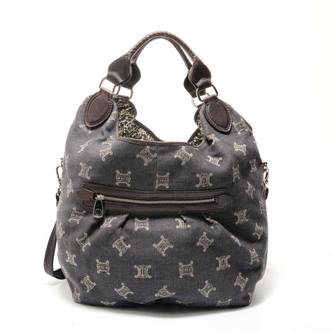 CELINE Macadam Denim 2-way Shoulder Bag Navy WS28281