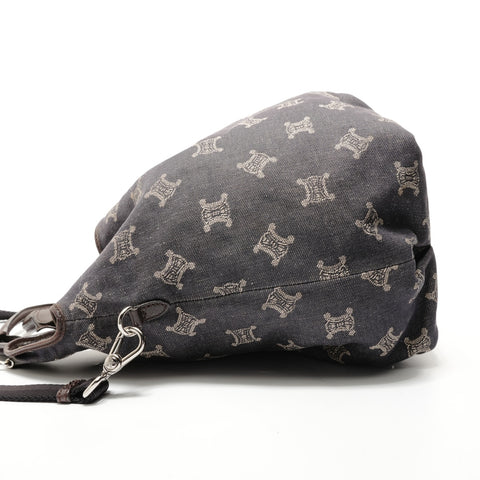 CELINE Macadam Denim 2-way Shoulder Bag Navy WS28281