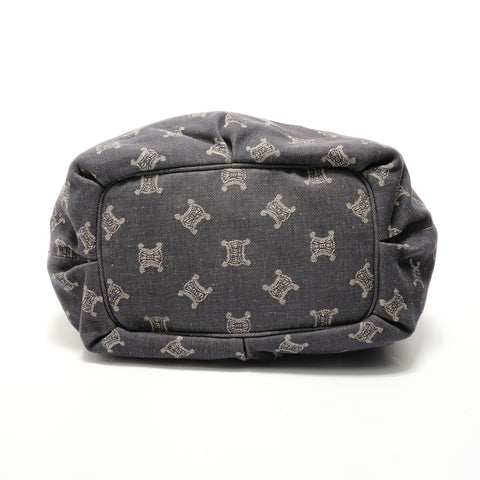 CELINE Macadam Denim 2-way Shoulder Bag Navy WS28281
