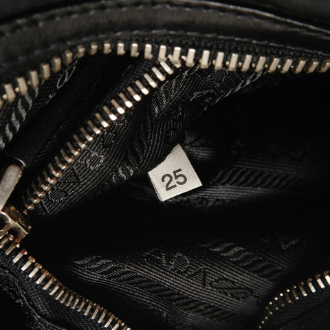 PRADA Nylon triangle logo Shoulder Bag black WS28284