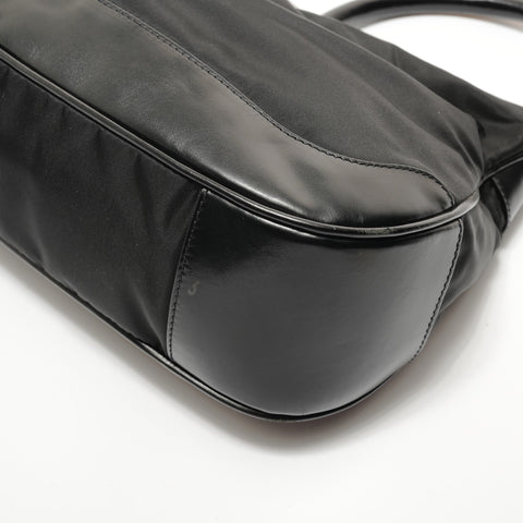 PRADA Nylon triangle logo Shoulder Bag black WS28284