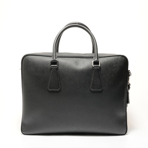 PRADA Saffiano leather briefcase Handbag black WS28285
