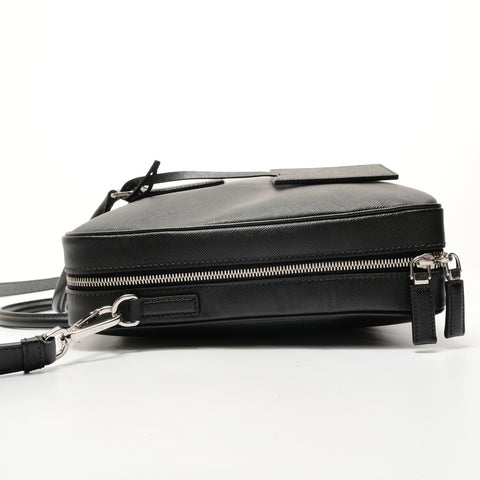 PRADA Saffiano leather briefcase Handbag black WS28285