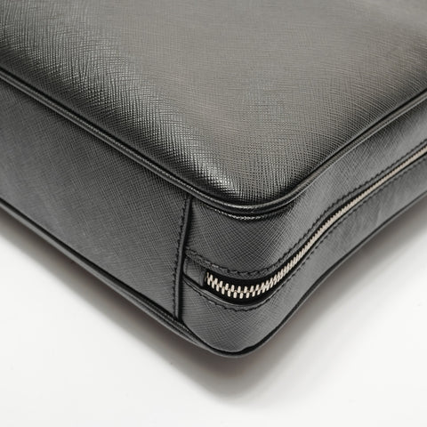 PRADA Saffiano leather briefcase Handbag black WS28285
