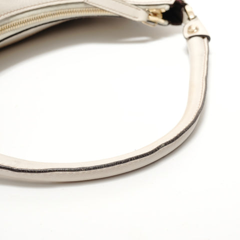 GUCCI GG Canvas Metal Gold Shoulder Bag beige WS28287