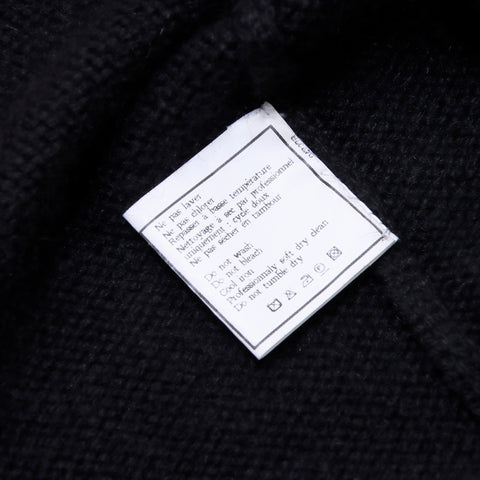 Chanel Coco Mark Strickgröße 42 1996 96A Pullover Kaschmirschwarz WS2828
