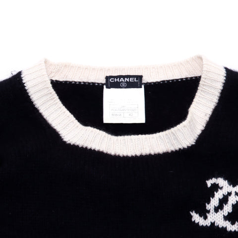 シャネル CHANEL ココマーク ニット サイズ42 1996年 96A セーター カシミヤ ブラック WS2828