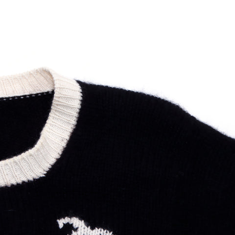 Chanel Coco Mark Strickgröße 42 1996 96A Pullover Kaschmirschwarz WS2828
