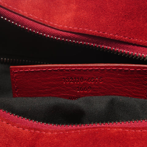 BALENCIAGA Suede The Work Handbag Red WS28290