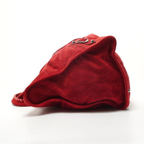 BALENCIAGA Suede The Work Handbag Red WS28290