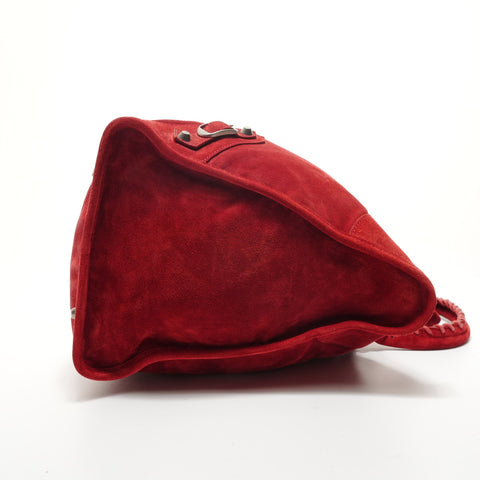 BALENCIAGA Suede The Work Handbag Red WS28290