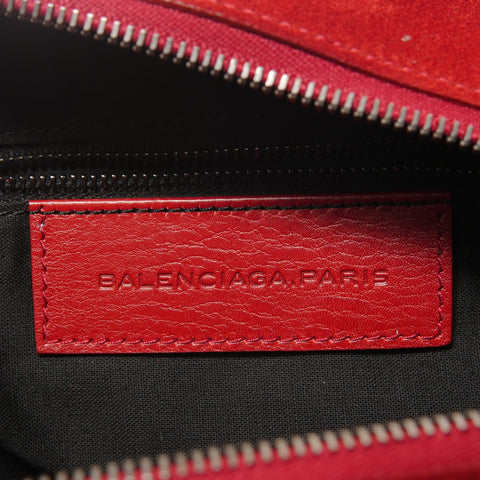 BALENCIAGA Suede The Work Handbag Red WS28290