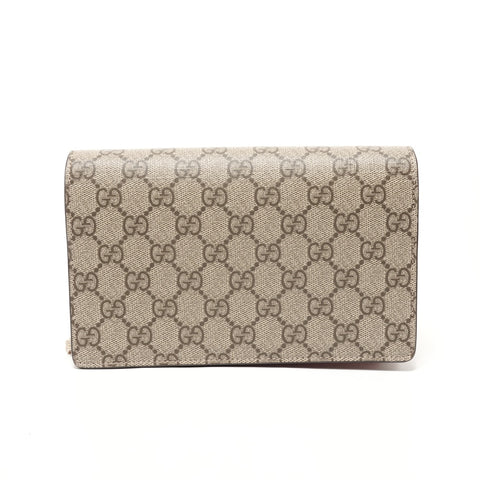GUCCI GG Marmont Chain Wallet GG Supreme Shoulder Bag beige WS28294