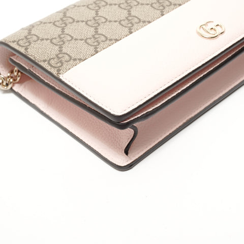 GUCCI GG Marmont Chain Wallet GG Supreme Shoulder Bag beige WS28294
