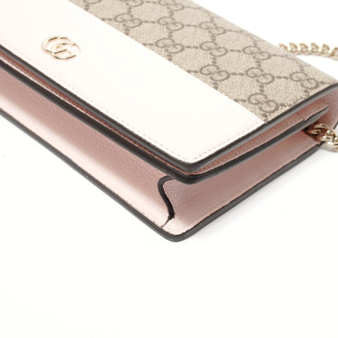 GUCCI GG Marmont Chain Wallet GG Supreme Shoulder Bag beige WS28294