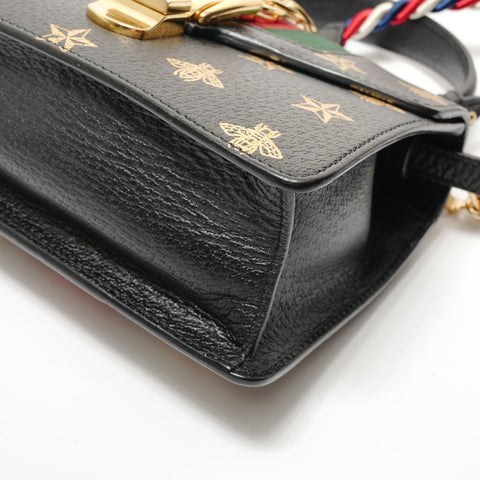 GUCCI Sylvie Bee & Star Mini Bag Handbag black WS28296