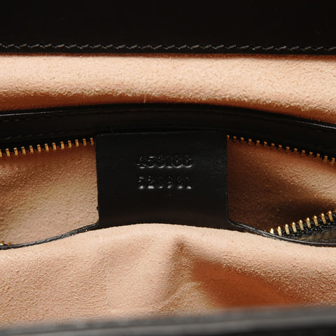 GUCCI Guccissima Padlock Top Handle Bag Handbag black WS28297