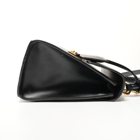 GUCCI Guccissima Padlock Top Handle Bag Handbag black WS28297