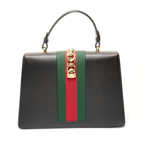 GUCCI sherry line sylvie Handbag black WS28298