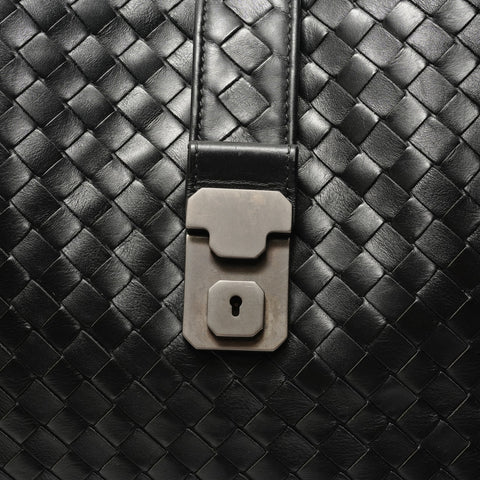 BOTTEGAVENETA INTRECCIATO Roma 2WAY Leather Handbag black WS28301