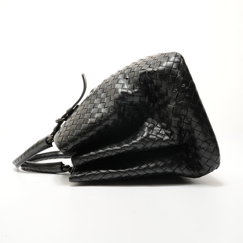 BOTTEGAVENETA INTRECCIATO Roma 2WAY Leather Handbag black WS28301