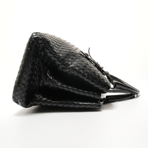BOTTEGAVENETA INTRECCIATO Roma 2WAY Leather Handbag black WS28301