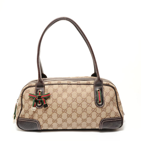 GUCCI GG Canvas Shelly Ribbon Shoulder Bag beige WS28303