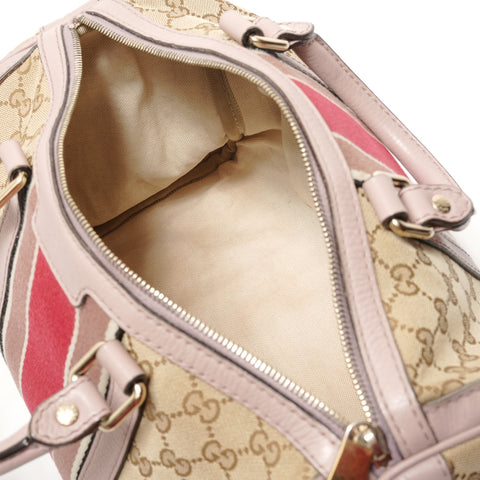 GUCCI GG canvas sherry line Boston bag beige WS28304