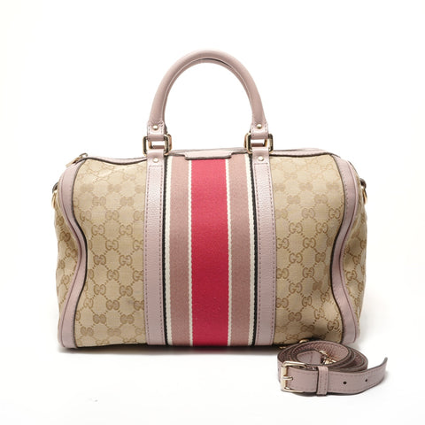 GUCCI GG canvas sherry line Boston bag beige WS28304