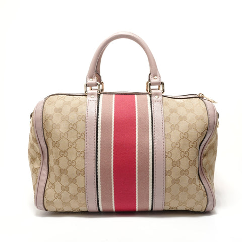GUCCI GG canvas sherry line Boston bag beige WS28304