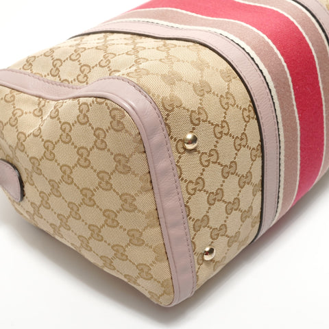 GUCCI GG canvas sherry line Boston bag beige WS28304