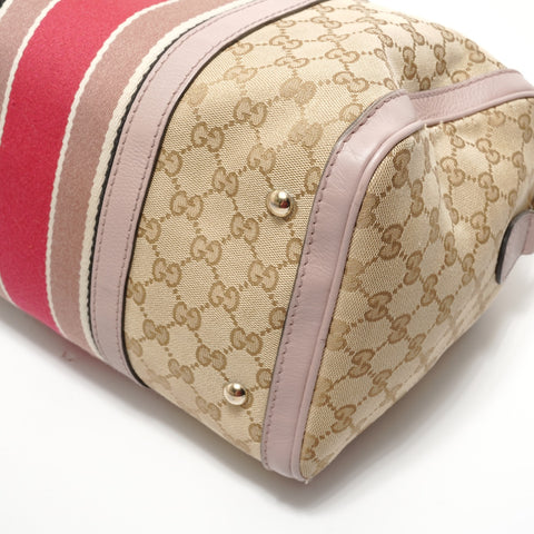 GUCCI GG canvas sherry line Boston bag beige WS28304