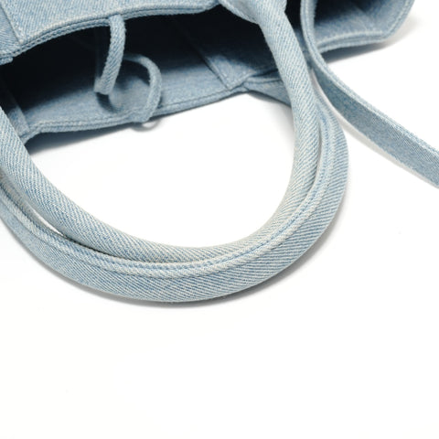 BOTTEGAVENETA Maxi INTRECCIATO Mini Arco 2-way Denim Handbag blue WS28314