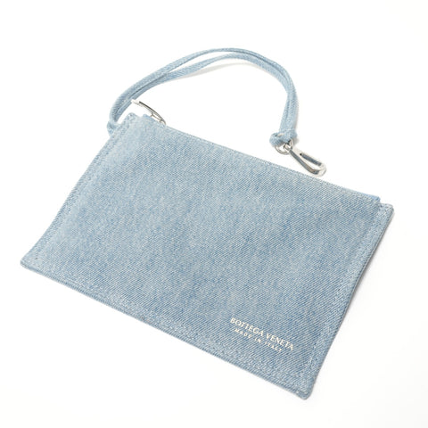 BOTTEGAVENETA Maxi INTRECCIATO Mini Arco 2-way Denim Handbag blue WS28314