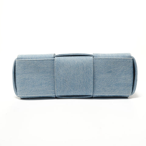 BOTTEGAVENETA Maxi INTRECCIATO Mini Arco 2-way Denim Handbag blue WS28314