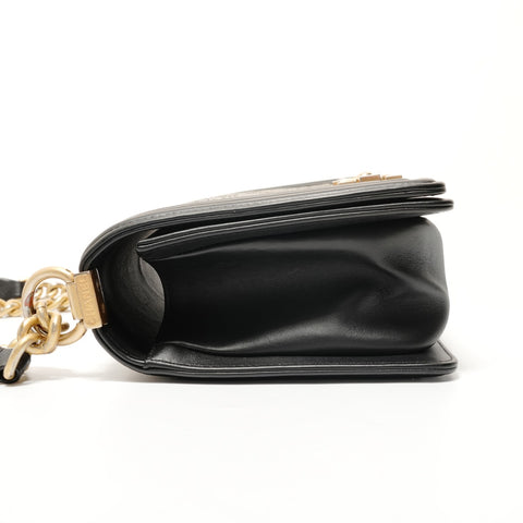 CHANEL Item No. 26, 2018-2019 Boy Chanel Metallic Shoulder Bag gold WS28315