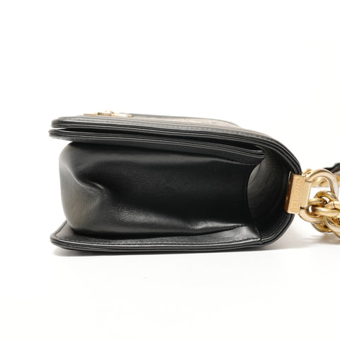 CHANEL Item No. 26, 2018-2019 Boy Chanel Metallic Shoulder Bag gold WS28315