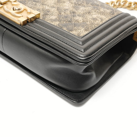 CHANEL Item No. 26, 2018-2019 Boy Chanel Metallic Shoulder Bag gold WS28315