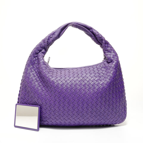 BOTTEGAVENETA INTRECCIATO Hobo Handbag purple WS28317