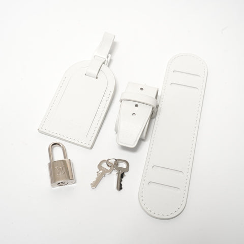 LOUIS VUITTON Epi Plage Keepall Handbag white WS28320
