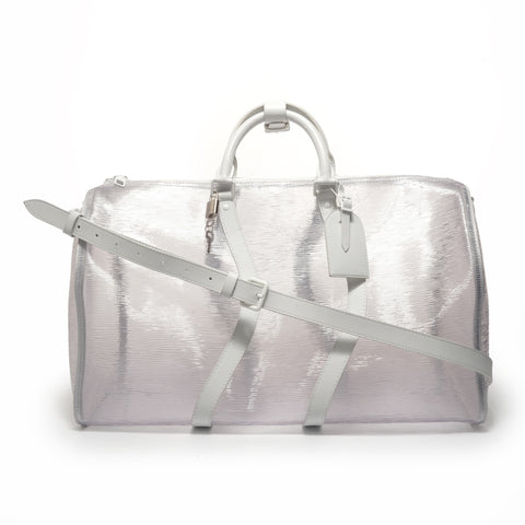 LOUIS VUITTON Epi Plage Keepall Handbag white WS28320
