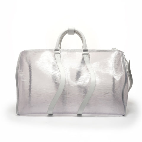 LOUIS VUITTON Epi Plage Keepall Handbag white WS28320