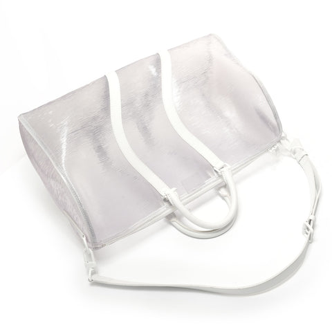 LOUIS VUITTON Epi Plage Keepall Handbag white WS28320