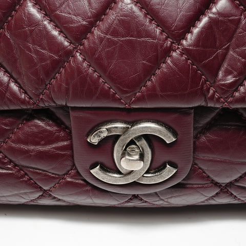 CHANEL Item No. 18, 2013-2014 Portobello Flap Bag, Quilted Aged Shoulder Bag purple WS28323