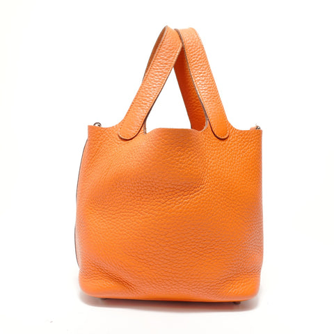 HERMES 2011 Picotin Lock PM � O Handbag Orange WS28326