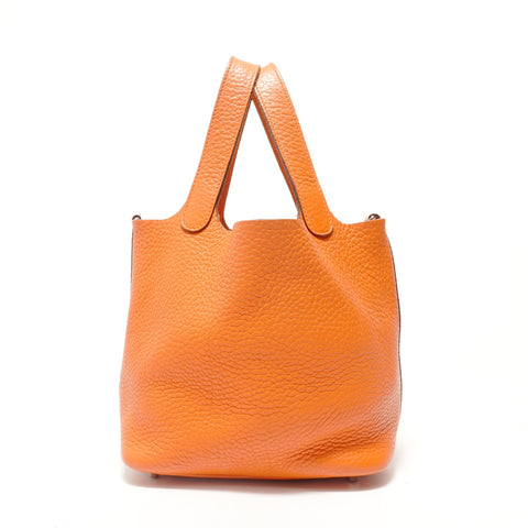 HERMES 2011 Picotin Lock PM � O Handbag Orange WS28326