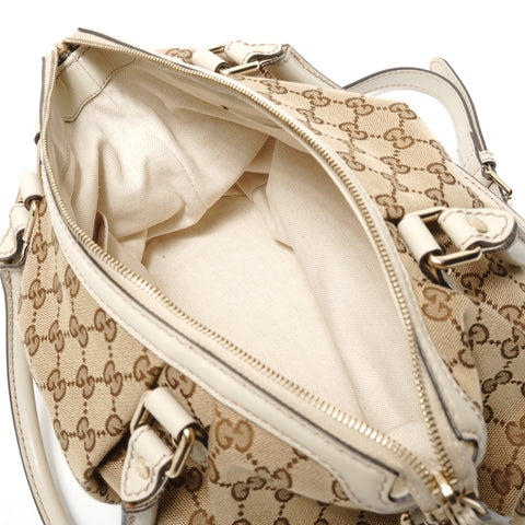 GUCCI GG Canvas Sukey 2way Handbag beige WS28328