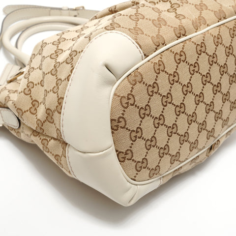 GUCCI GG Canvas Sukey 2way Handbag beige WS28328