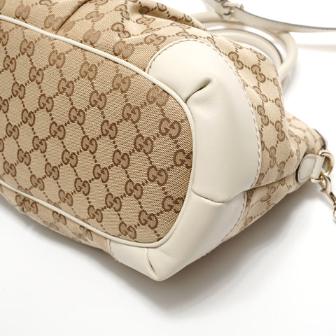 GUCCI GG Canvas Sukey 2way Handbag beige WS28328