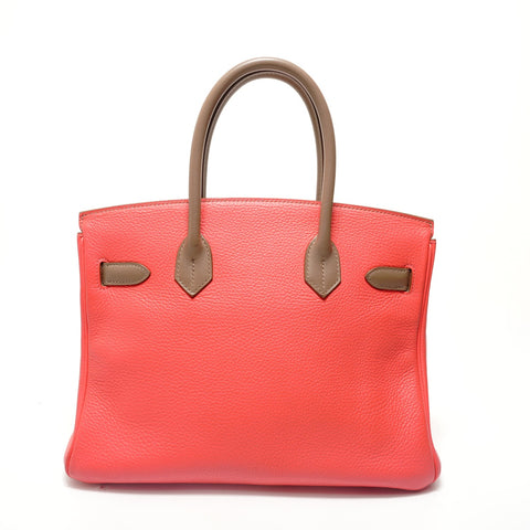 HERMES Birkin 30 Casaq Handbag pink WS28329